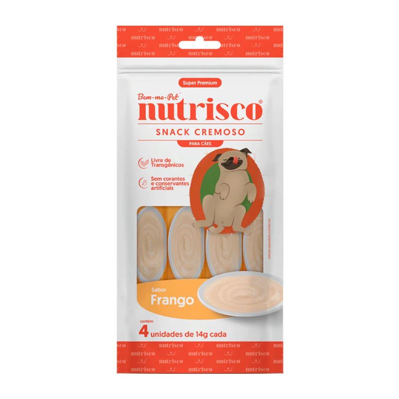 Petisco Nutrisco para C es Frango - Pacote com 04 unidades de 14g cada 0