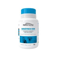 Suplemento Nutripharme Geriátrico 500mg para Cães e Gatos - Contém 30 comprimidos