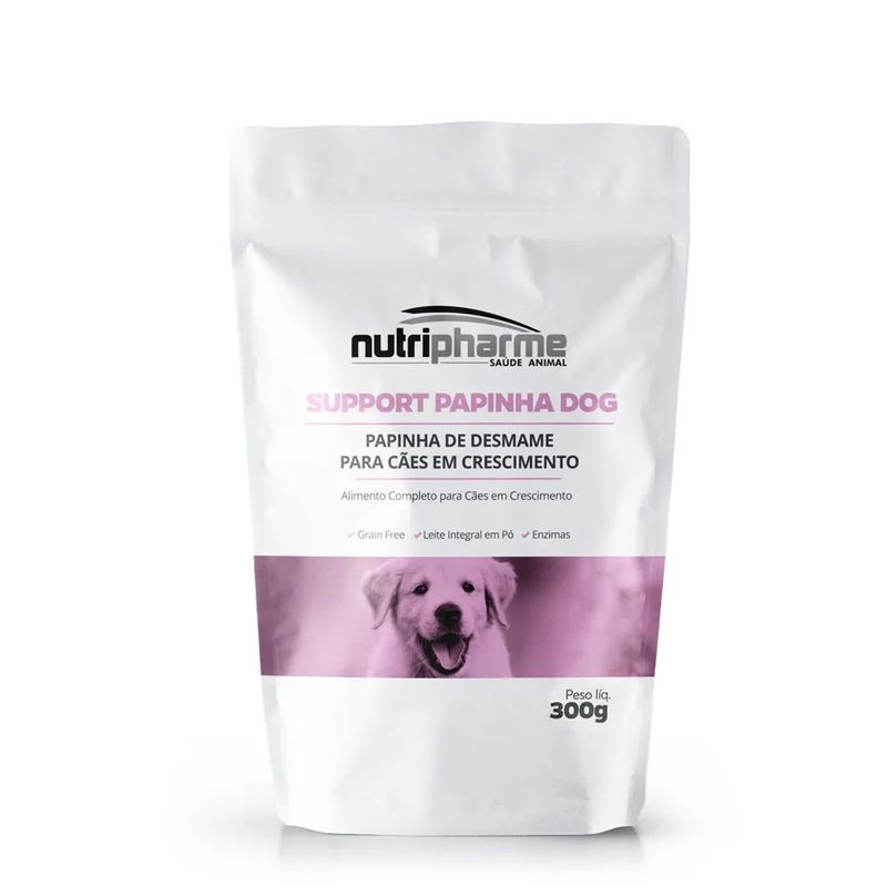 Papinha de Desmame Nutripharme Support Papinha Dog para C es 300g  0