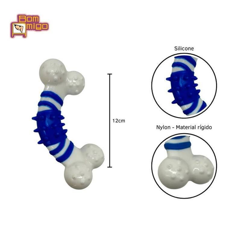 Mordedor Bom Amigo Osso Torto Nylon para C es - Cores Sortidas 1