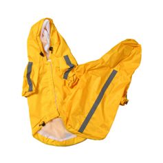 Capa de Chuva Meu Pet para Cães Porte Pequeno Médio Amarelo - Tamanho M