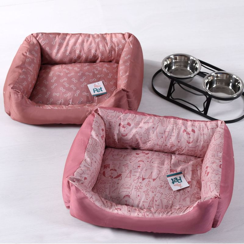 Cama Meu Pet Toque de P ssego Feminino para C es e Gatos 56x46x16cm - Cores Sortidos 1