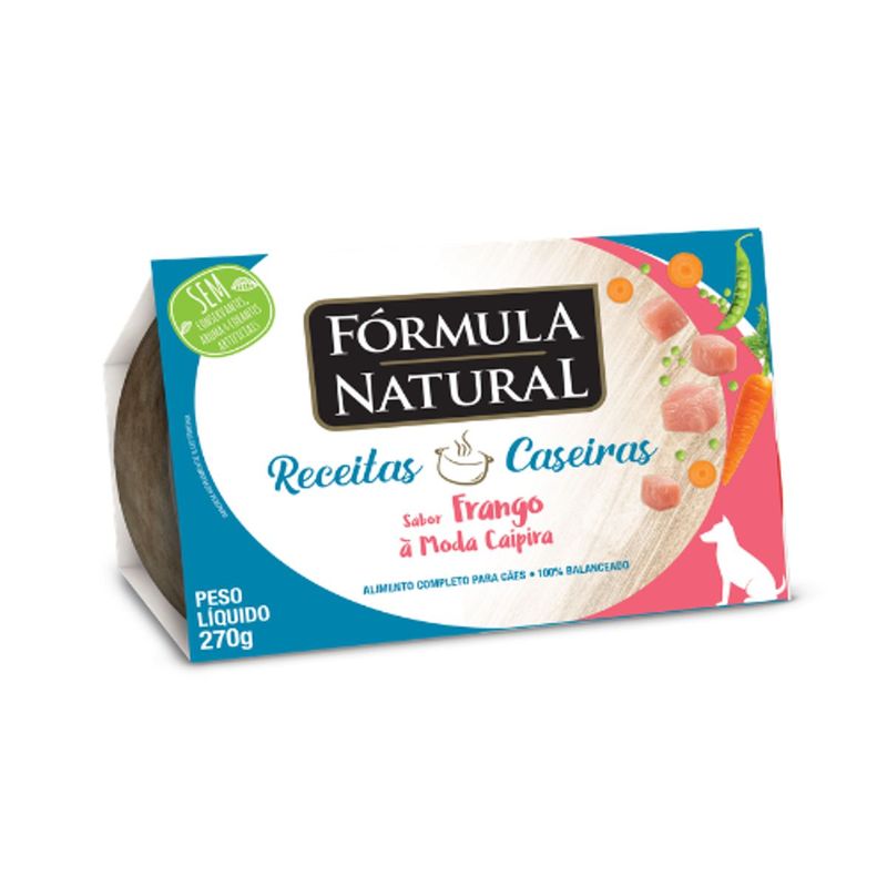 Ra  o  mida F rmula Natural Receitas Caseiras para C es Adultos Frango   Moda Caipira 270g 0