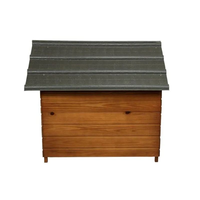 Casinha Beethoven de Madeira Extra Gigante N 8 Telhado Ecol gico para C es Verniz 4