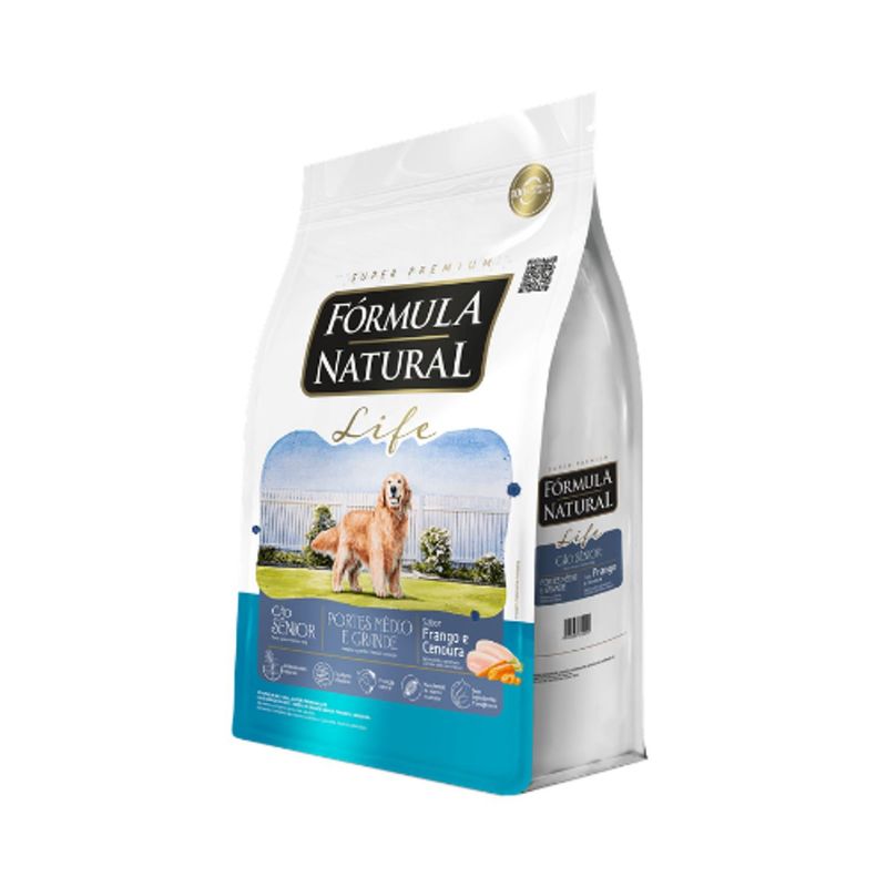 Ra  o Seca F rmula Natural  Life S nior 7  para C es Idosos Porte M dio e Grande Frango e Cenoura 15kg 1