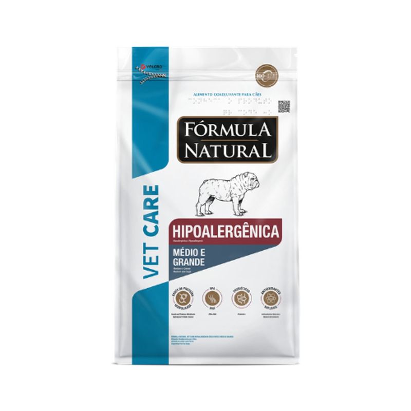 Ra  o Seca F rmula Natural Vet Care Hipoalerg nica para C es Porte M dio e Grande 10 1kg 0