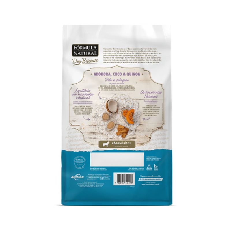 Biscoitos F rmula Natural Dog Biscuits para C es Adultos Ab bora  Coco e Quinoa 250g 3