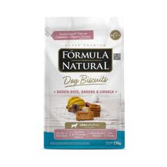 Biscoitos Fórmula Natural Dog Biscuits para Cães Adultos Batata Doce, Banana e Linhaça 250g