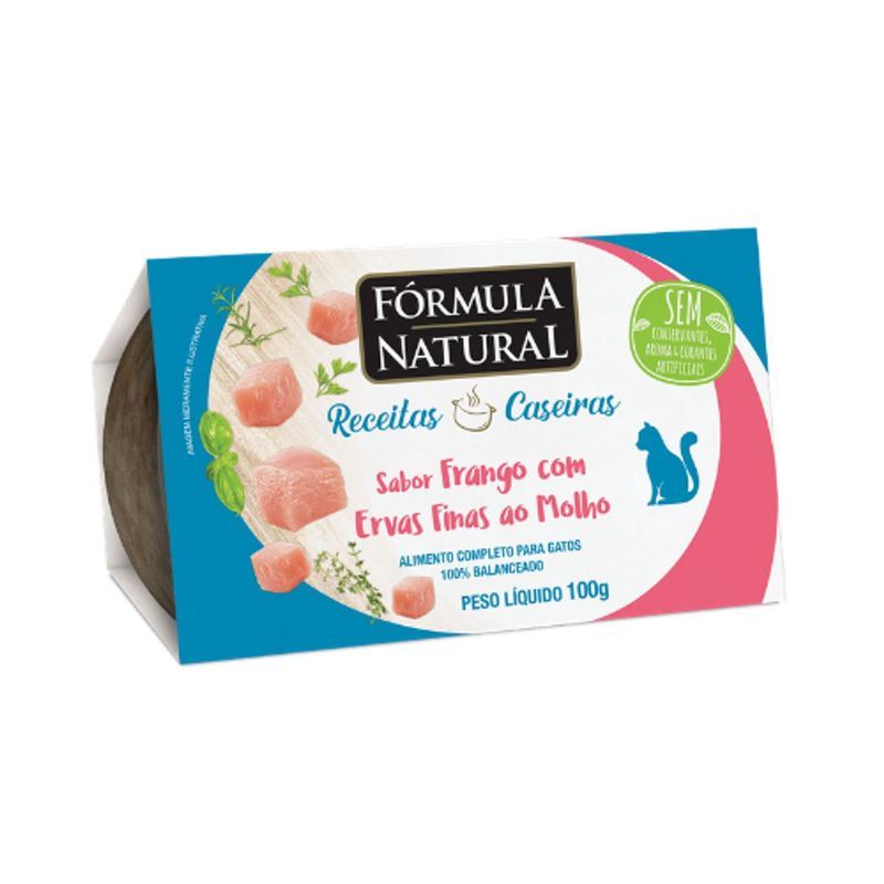 Ra  o  mida F rmula Natural Receitas Caseiras para Gatos Adultos Frango com Ervas Finas a Molho 100g 0