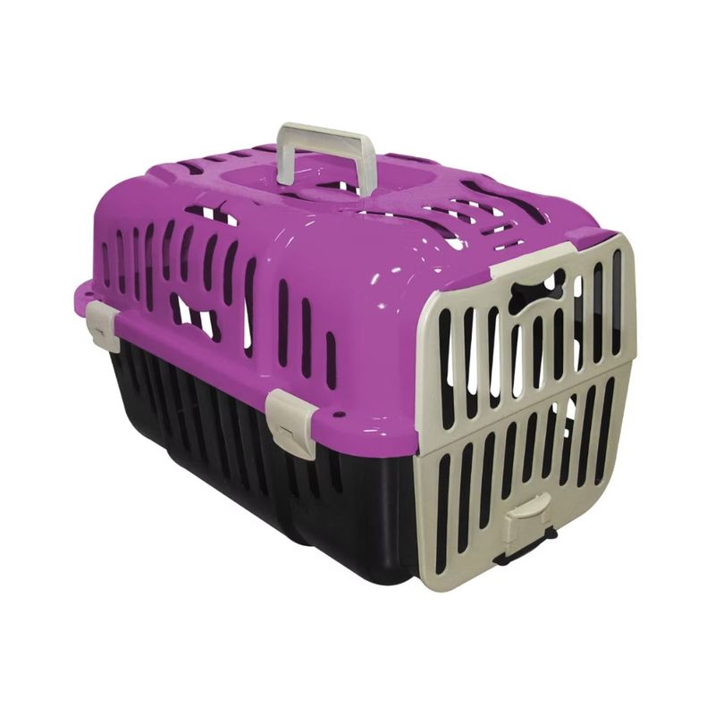 Caixa de Transporte Furac o Pet Joy N2 para C es e Gatos Rosa 0