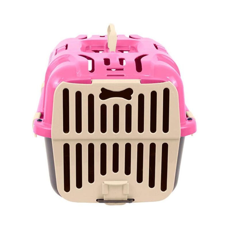 Caixa de Transporte Furac o Pet Joy N2 para C es e Gatos Rosa 1