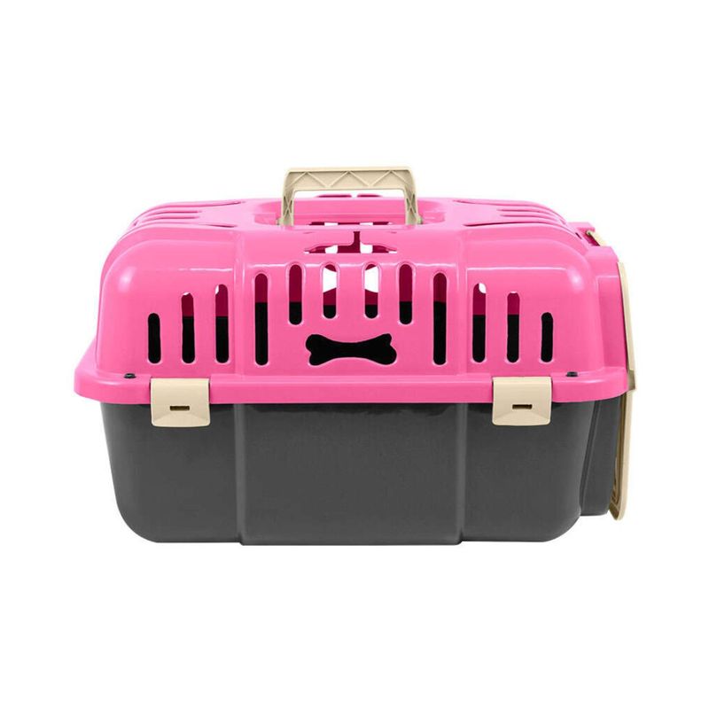 Caixa de Transporte Furac o Pet Joy N2 para C es e Gatos Rosa 2
