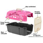 Caixa de Transporte Furac o Pet Joy N2 para C es e Gatos Rosa 3