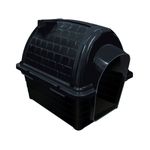 Casinha Pl stica Furac o Pet Iglu N6 para C es e Gatos Preto 0