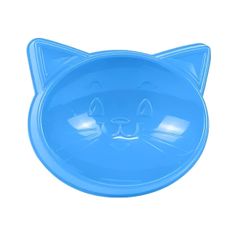 Comedouro de Plástico Furacão Pet Gato Joy para Gatos Azul 125ml