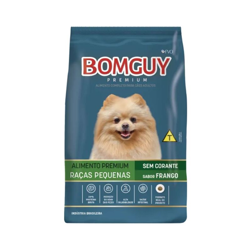 racao-seca-bomguy-sem-corante-para-caes-adultos-porte-pequeno-frango-25kg-0 jpg