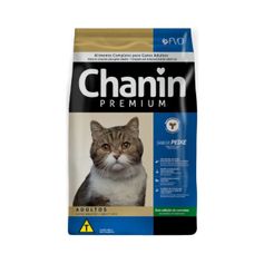 Ração Seca Chanin para Gatos Adultos Peixe 10,1kg
