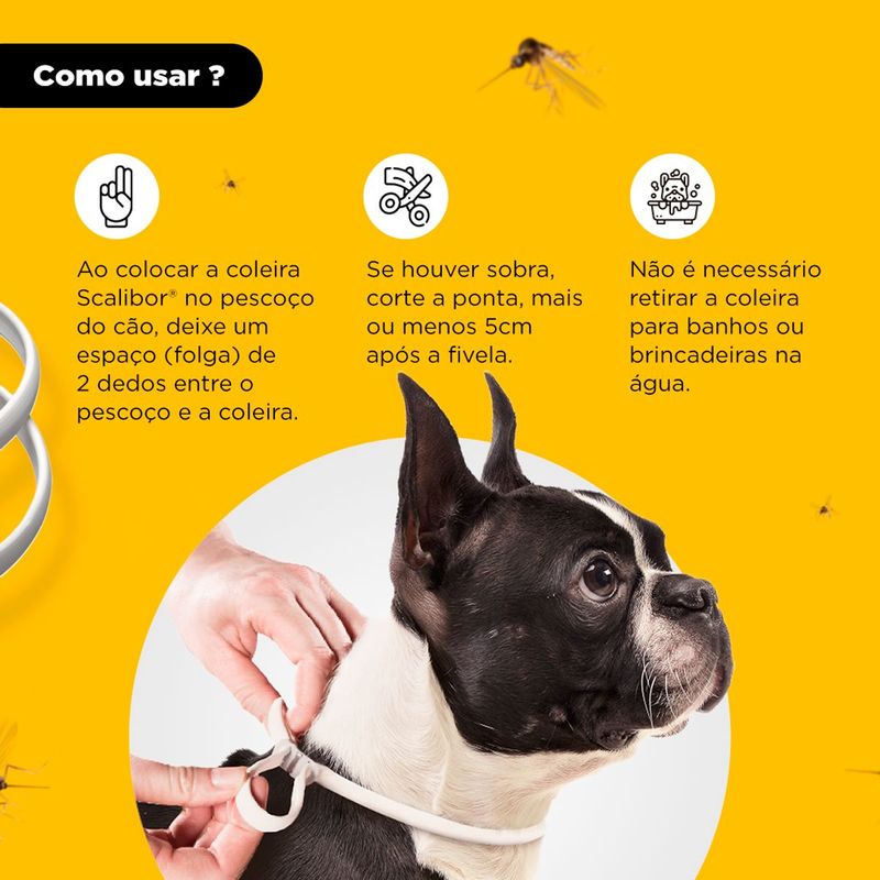 Coleira Scalibor 19g Contra Mosquitos Vetores da Leishmaniose C es Porte M dio 48cm MSD Sa de Animal 6