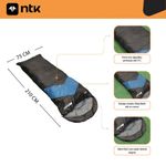Saco de Dormir N utika Viper Solteiro Preto e Azul 2 10x0 75cm 1