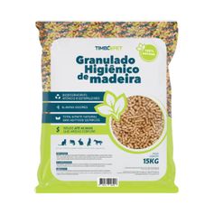 Granulado Higiênico de Madeira TimbóPet Natural para Gatos 15kg