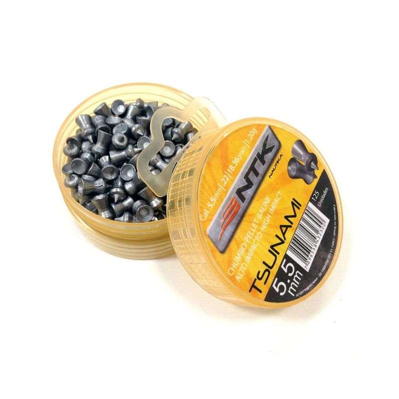 Chumbinho N utika Tsunami 5 5mm para Armas de M dia e Alta Press o - Cont m 125 unidades 0
