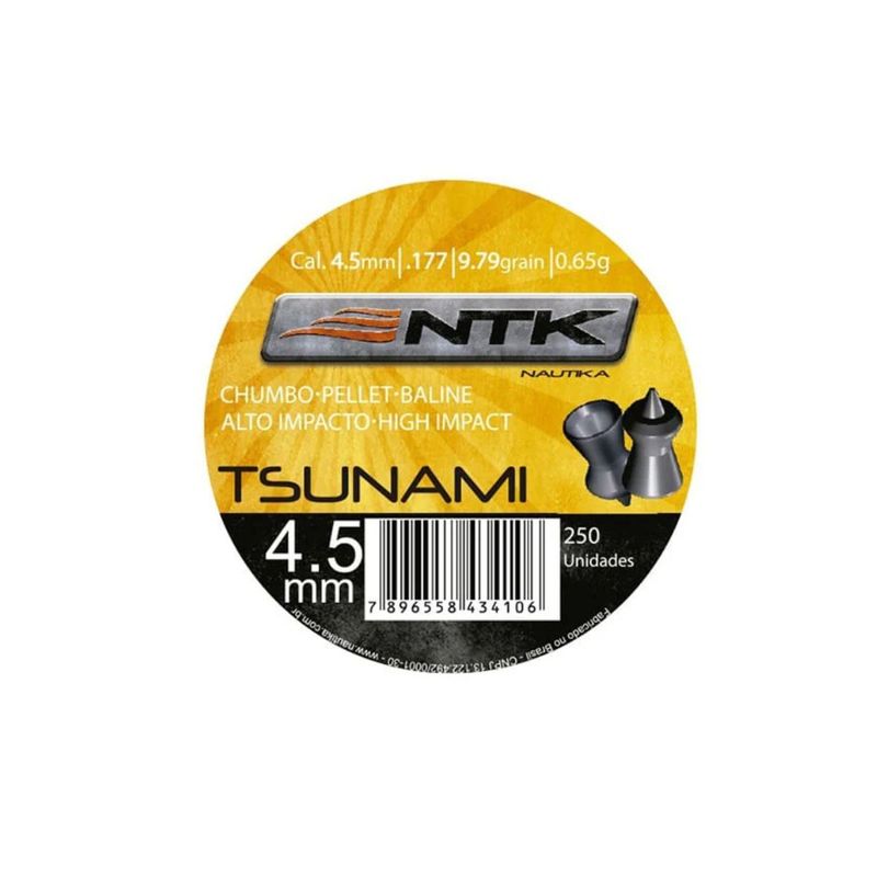 Chumbinho N utika Tsunami 4 5mm para Armas de M dia e Alta Press o - Cont m 250 unidades 1