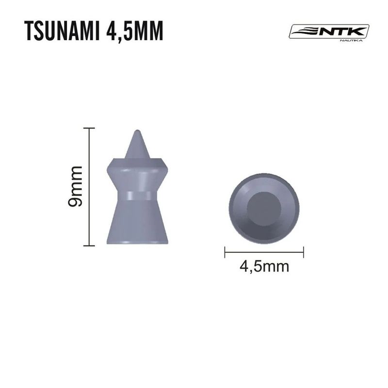 Chumbinho N utika Tsunami 4 5mm para Armas de M dia e Alta Press o - Cont m 250 unidades 3