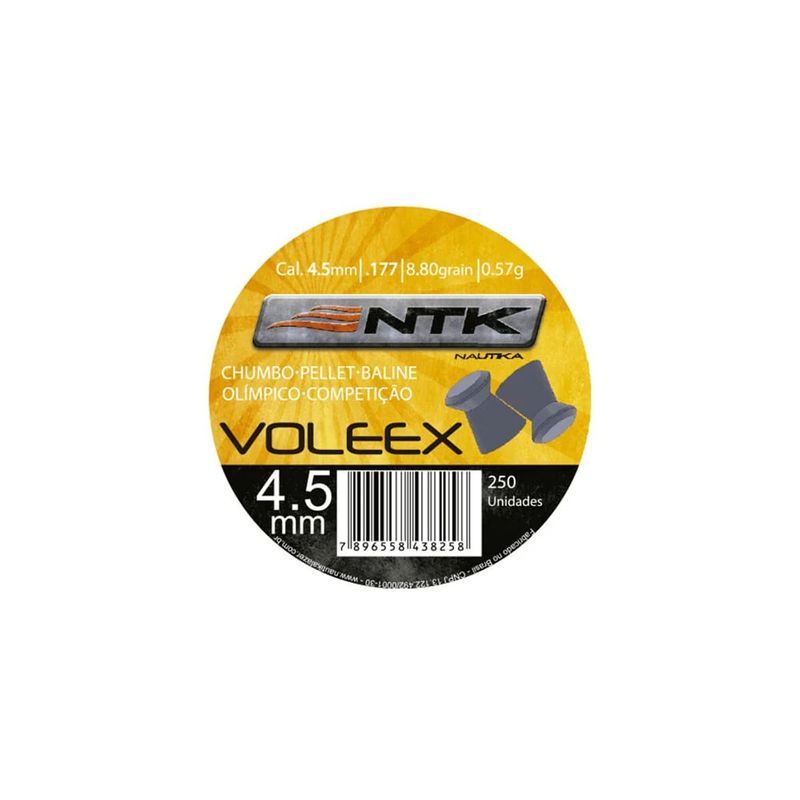 Chumbinho N utika Voleex 4 5 mm para Tiro Esportivo - Cont m 250 unidades 1