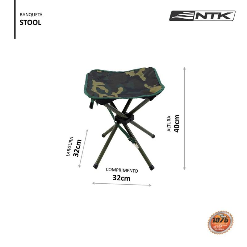 Banqueta N utika Stool para Camping Azul 2