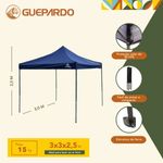 Gazebo Guepardo Pagoda Azul 3x3m 1
