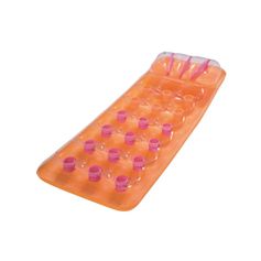 Colchão Inflável Bestway Copinhos com Apoio de Cabeça para Piscina Laranja