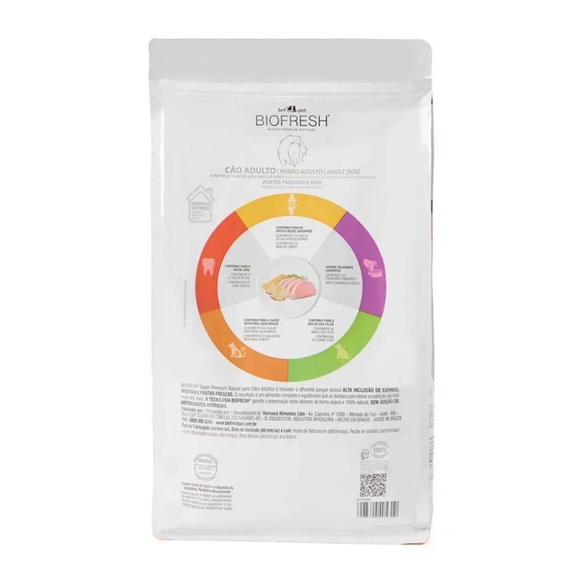 Ra  o Seca Biofresh para C es Adultos Porte Mini e Pequeno Lombo e Abacaxi 1kg 3