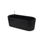 Vaso Mor Jardineira de Pl stico cor Preto 42cm 0