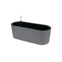 Vaso Mor Jardineira de Plástico cor Cinza 42cm