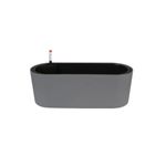 Vaso Mor Jardineira de Pl stico cor Cinza 42cm  1