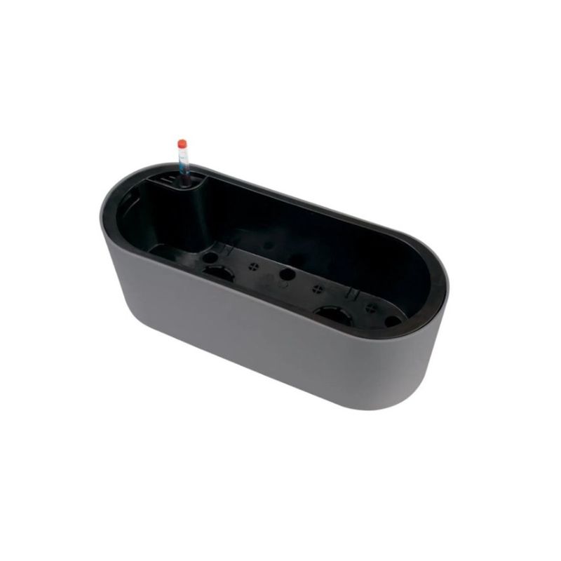 Vaso Mor Jardineira de Pl stico cor Cinza 42cm  2