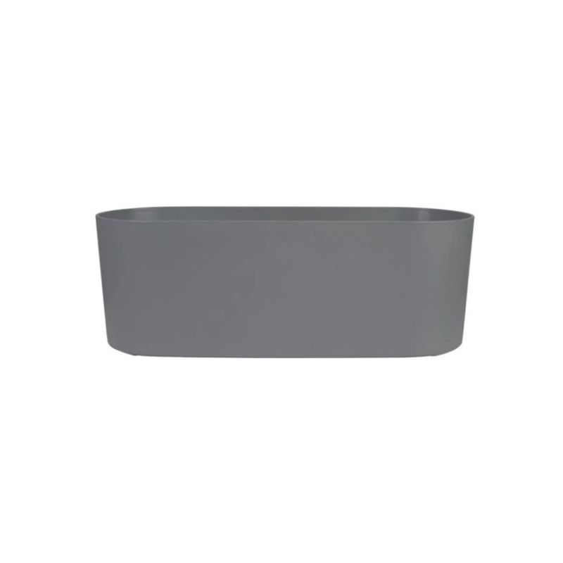 Vaso Mor Jardineira de Pl stico cor Cinza 42cm  3