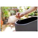 Vaso Mor Jardineira de Pl stico cor Cinza 42cm  10