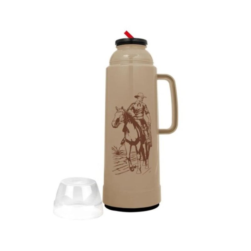 Garrafa T rmica Mor Farroupilha Cavalo Bege 1L 1