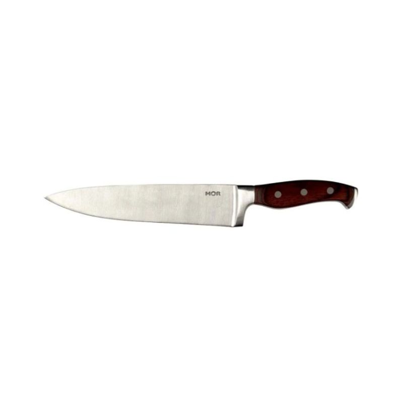 Faca Mor Steel 8  Inox e Cabo de Madeira 0