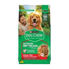 Ração Seca Dog Chow para Cães Adultos Porte Médio e Grande Carne, Frango e Arroz 2,5kg