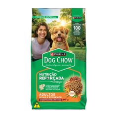 Ração Seca Dog Chow para Cães Adultos Porte Mini e Pequeno Carne, Frango e Arroz 900g