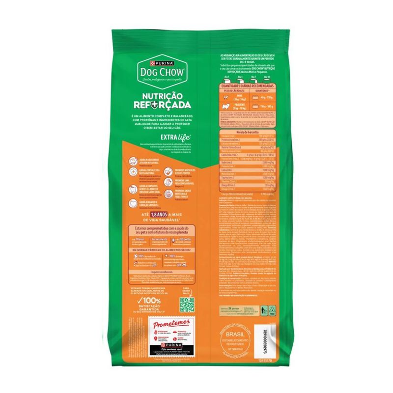 Ra  o Seca Dog Chow para C es Adultos Porte Mini e Pequeno Carne  Frango e Arroz 900g  1