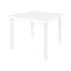 Mesa Plástica Mor Quadrada Desmontável Branca