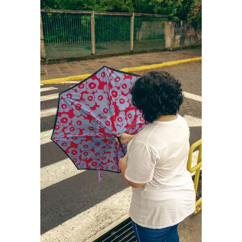 Guarda-Chuva Mor Invertido Floral - Cores Sortidas 17