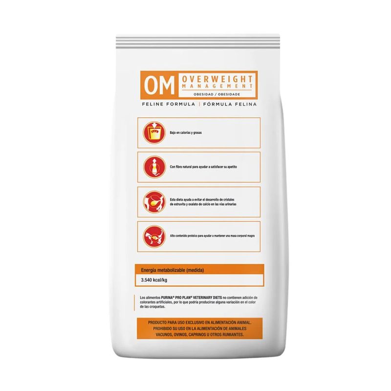 Ra  o Seca Purina Pro Plan Veterinary Diets Obesity para Gatos Adultos 1 5kg 2