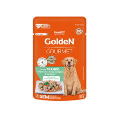 Ração Úmida Golden Gourmet para Cães Adultos Porte Médio e Grande Frango 85g