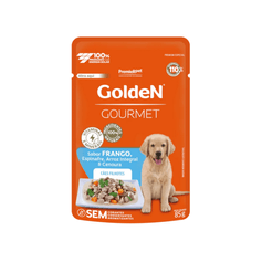 Ração Úmida Golden Gourmet para Cães Filhotes Frango 85g