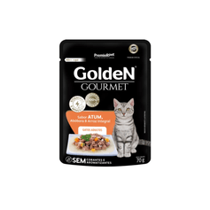 Ração Úmida Golden Gourmet para Gatos Adultos Atum, Abóbora e Arroz Integral 70g