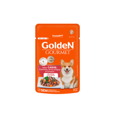 Ração Úmida Golden Gourmet para Cães Adultos Porte Pequeno Carne 85g